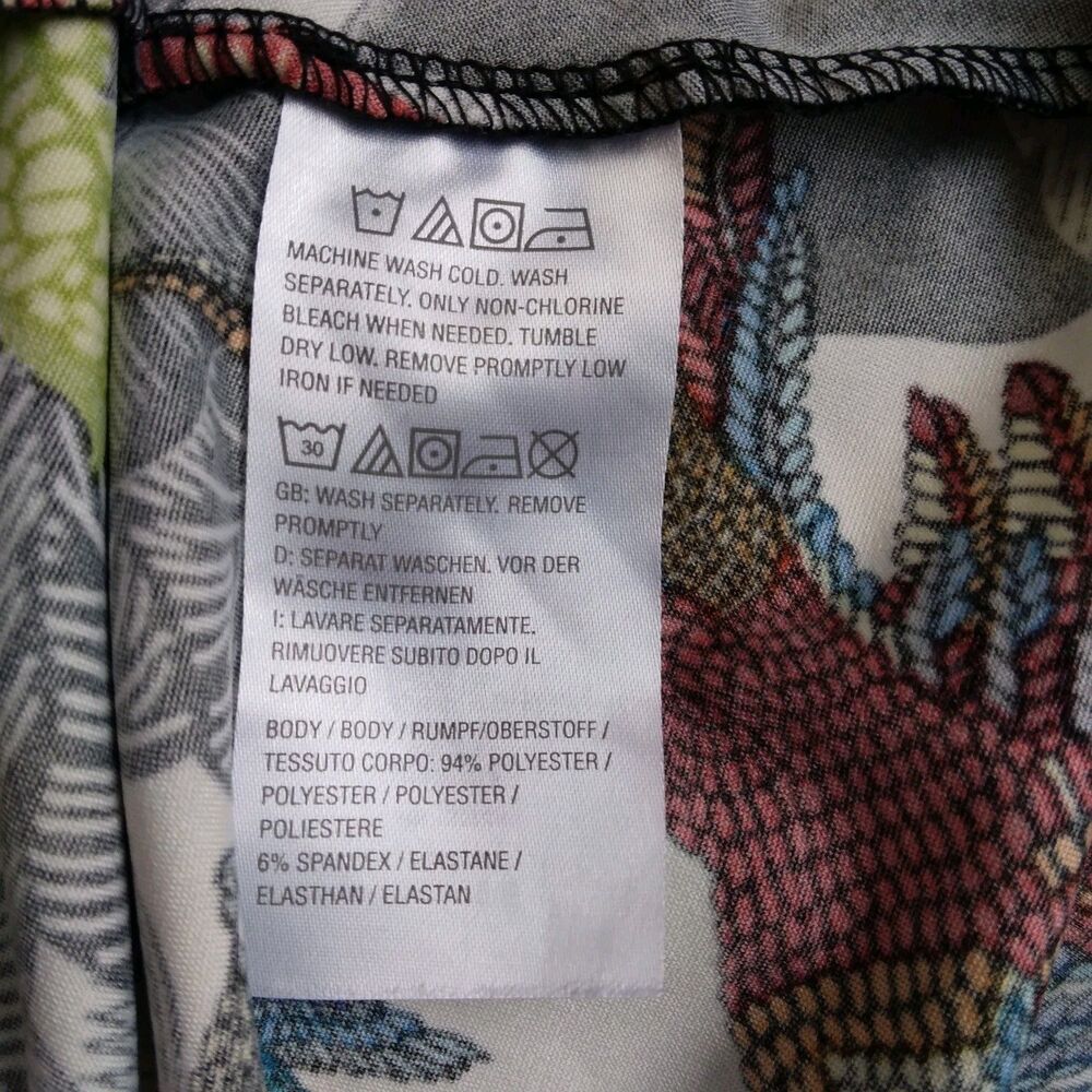 Attitudes by Renee Multicolor Rainforest Fit & Flare Dress Women's Medium Petite - Picture 9 of 14